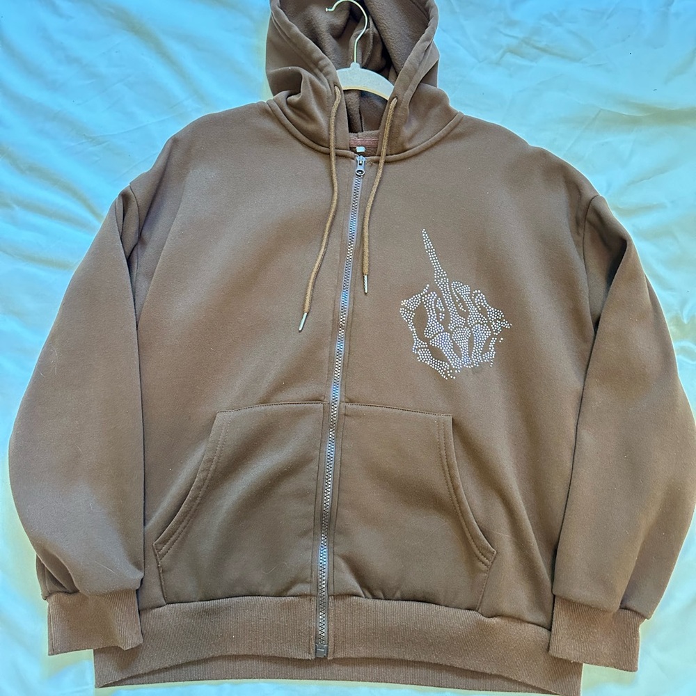Brown rhinestone jacket